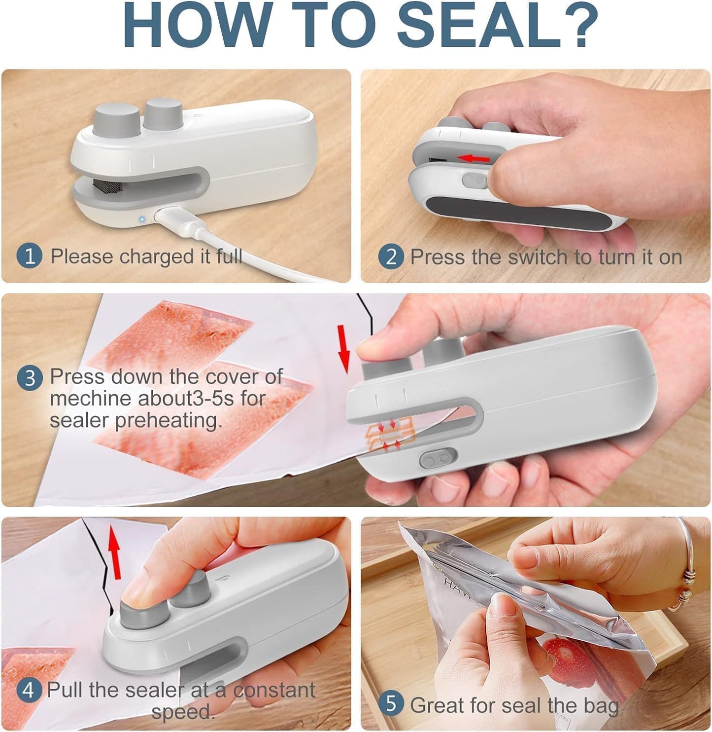 Mini Sealing Machine 2 In 1 Heat Sealer and Held Heat Sealer