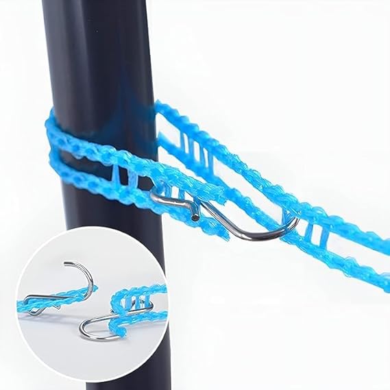 Pack of 3,  Windproof Anti-Slip Clothes Washing Line Drying Nylon Rope (5 Meters)