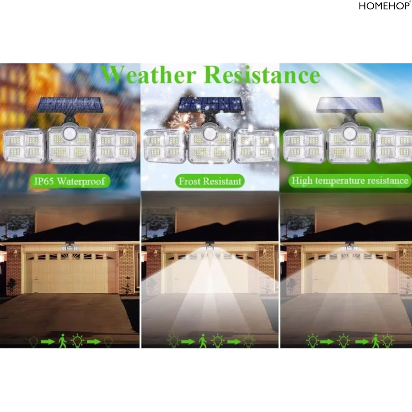 Solar Wall Lights Outdoor Home Waterproof Compound Wall Motion Sensor Garden Lamp for Driveway, Patio, Porch and Courtyard