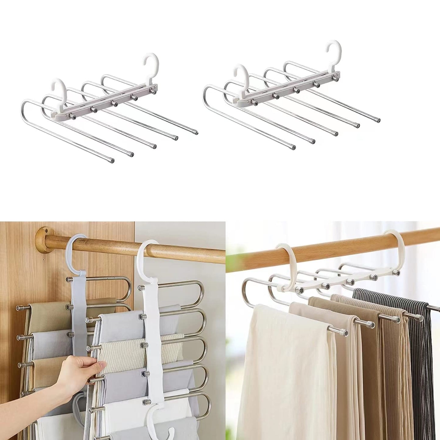 5 in 1 Pant rack shelves  ( Pack of 3)