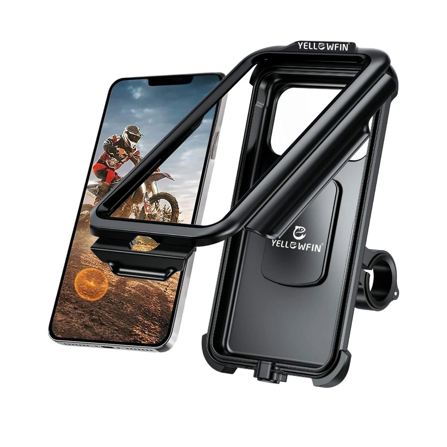 Fully Waterproof Handlebar Mobile Phone Holder with 360° Rotation for Bike | Scooter| Bicycle Ideal for Maps and GPS Navigation (M18L-B1)