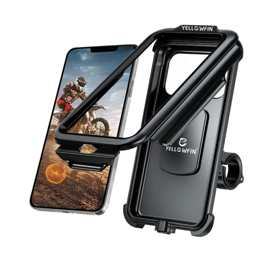 Fully Waterproof Handlebar Mobile Phone Holder with 360° Rotation for Bike | Scooter| Bicycle Ideal for Maps and GPS Navigation (M18L-B1)
